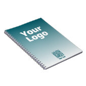 Carnet Votre logo avec code QR modifiable et ombre dégrad (Côté Droit)