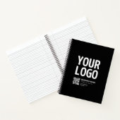 Carnet Votre logo avec QR code et texte modifiables (Intérieur)