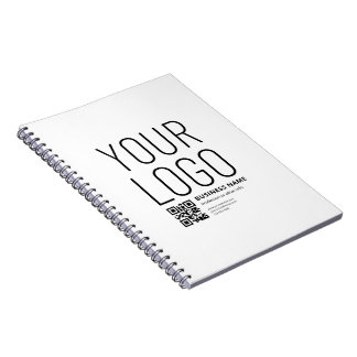 Carnet Votre logo avec QR code et texte modifiables