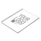 Carnet Votre logo avec QR code et texte modifiables (Côté gauche)