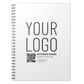 Carnet Votre logo avec QR code et texte modifiables (Devant)