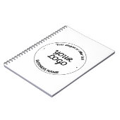 Carnet Votre logo avec slogan éditable & nom de l'entrepr (Côté gauche)