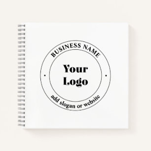 Carnet Votre logo d'entreprise et texte promotionnel   Bl