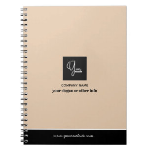 Carnet Votre logo d'entreprise & Fabriqué à la main par v