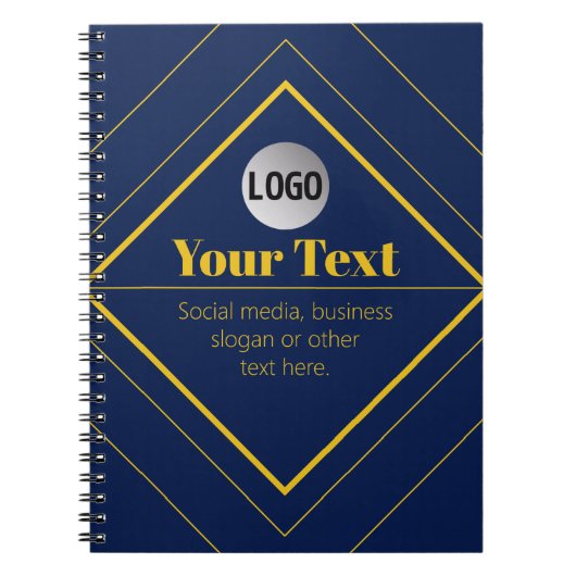 Carnet Votre logo et modèle de conception personnalisable (Devant)
