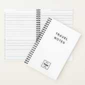 Carnet Votre Logo Ici Voyage Noir Et Blanc (À l'intérieur)