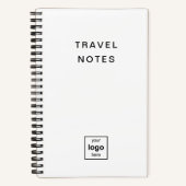 Carnet Votre Logo Ici Voyage Noir Et Blanc (Recto)