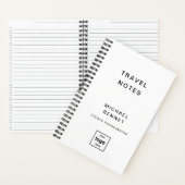 Carnet Votre Logo Ici Voyage Noir Et Blanc (À l'intérieur)