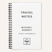 Carnet Votre Logo Ici Voyage Noir Et Blanc (Recto)