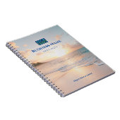 Carnet Votre Logo, Nom commercial, Coucher de soleil sur  (Côté Droit)