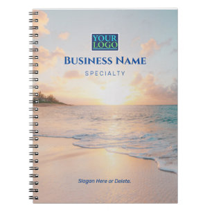 Carnet Votre Logo, Nom commercial, Coucher de soleil sur