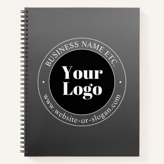 Carnet Votre logo ou conception d'entreprise & texte modi (Devant)