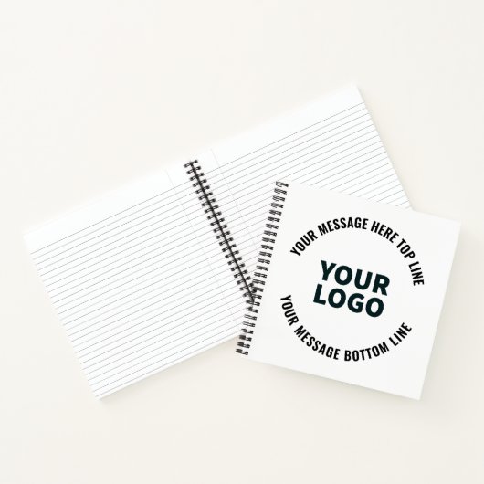 Carnet Votre logo ou image | Texte éditable gras (Intérieur)