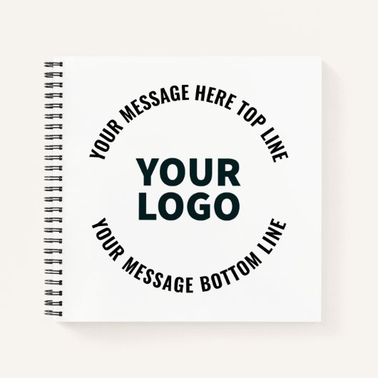 Carnet Votre logo ou image | Texte gras modifiable (Devant)