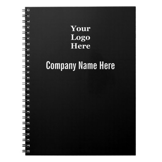 Carnet Votre logo professionnel noir et blanc ici (Devant)