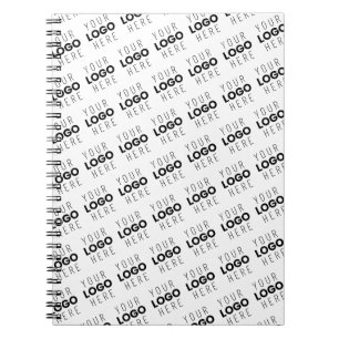 Carnet Votre logo simple motif diagonal répétitif