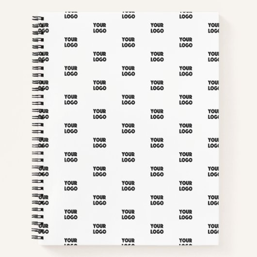 Carnet Votre logo simple répétitif | Blanc (Devant)