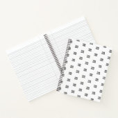 Carnet Votre logo simple répétitif | Blanc (Intérieur)