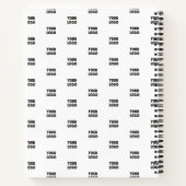 Carnet Votre logo simple répétitif | Blanc (Dos)