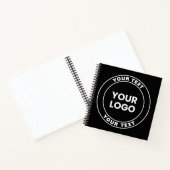 Carnet Votre logo téléchargé + texte circulaire gras (Intérieur)