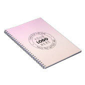 Carnet Votre logo téléchargé | Texte circulaire modifiabl (Côté Droit)