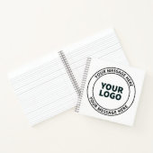 Carnet Votre logo téléchargé + Texte circulaire modifiabl (Intérieur)