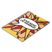 Carnet Votre message bulle de dialogue Fun rétro bande de (Côté gauche)