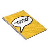 Carnet Votre message bulle de discours Fun rétro bande de (Côté Droit)