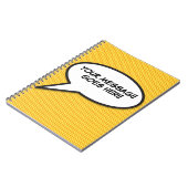 Carnet Votre message bulle de discours Fun rétro bande de (Côté gauche)