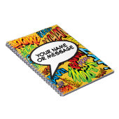 Carnet Votre message bulle de discours Fun rétro bande de (Côté Droit)