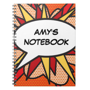 Carnet Votre message bulle de parole Fun rétro bande dess