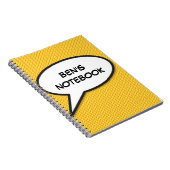 Carnet Votre message bulle de parole Fun rétro bande dess (Côté Droit)