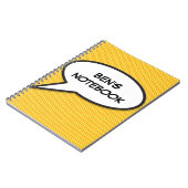 Carnet Votre message bulle de parole Fun rétro bande dess (Côté gauche)