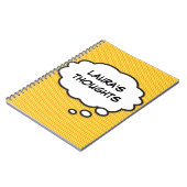 Carnet Votre message bulle de pensée drôle rétro bande de (Côté gauche)