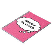 Carnet Votre message bulle de pensée drôle rétro bande de (Côté gauche)