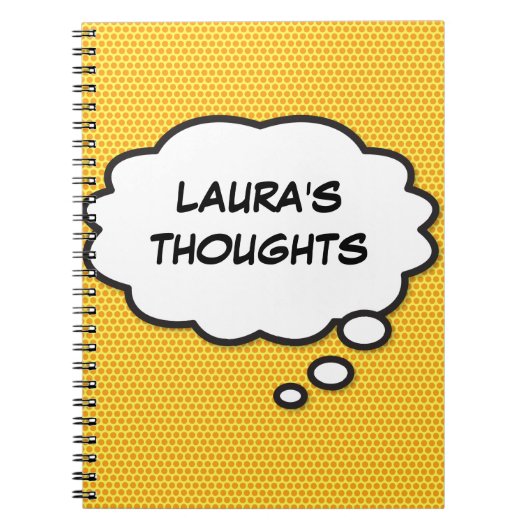 Carnet Votre message Pensé Bubble Fun Retro Comic Book (Devant)