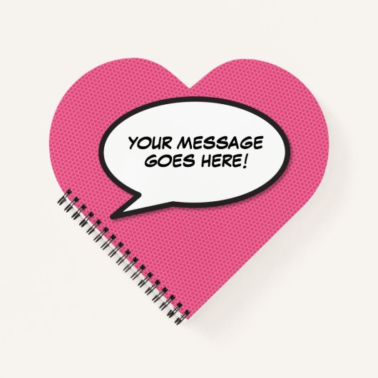 Carnet Votre message Voix Bubble Amusant Retro Comique Li (Devant)