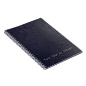 Carnet Votre Motif de cuir/peau noir de texte (Côté Droit)