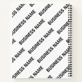 Carnet Votre Motif de nom d'entreprise | Noir et blanc (Dos)