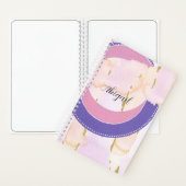 Carnet Votre nom, assez mixte média abstrait, lilas rose (À l'intérieur)