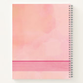 Carnet Votre nom Élégant Magnolia Rose Fleurs (Dos)