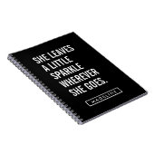 Carnet Votre nom | Elle Feuille Un Peu Étincelante (Côté Droit)