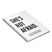 Carnet Votre nom | Elle n'a pas peur (Côté Droit)