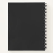 Carnet Votre nom et monogramme | Gris et aspect argent fa (Dos)