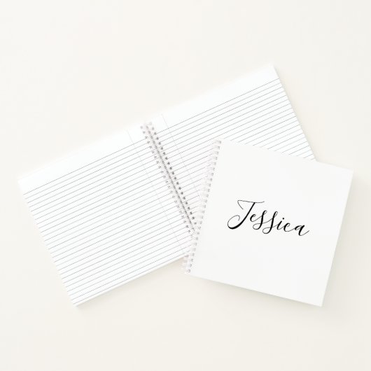 Carnet Votre nom | Script élégant (Intérieur)