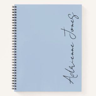 Carnet Votre Nom Simple Pastel Blue