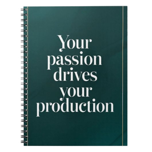 Carnet Votre passion motive votre option de production 2 (Devant)
