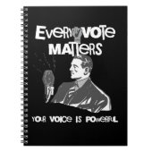 Carnet Votre vote compte élection blanc politique imprimé (Devant)