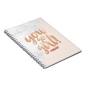 Carnet vous allez le lettrage de cuivre de marbre (Côté Droit)