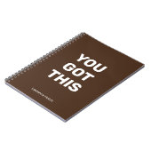 Carnet Vous Avez Ce Minimaliste Brown | Votre nom (Côté gauche)